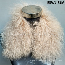 Long Pile Natural Mongolian Fur Scarf Eswj-56A